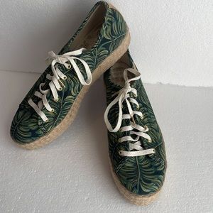 Keds platform sneakers Rifle paper Co triple kick RF palms espadrilles size 8